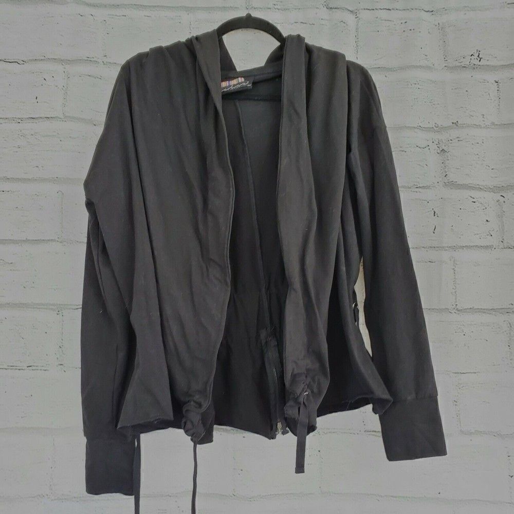 Talia Made In Peru Donna Jacket Black Peruvian Cotton Womens Size Medium